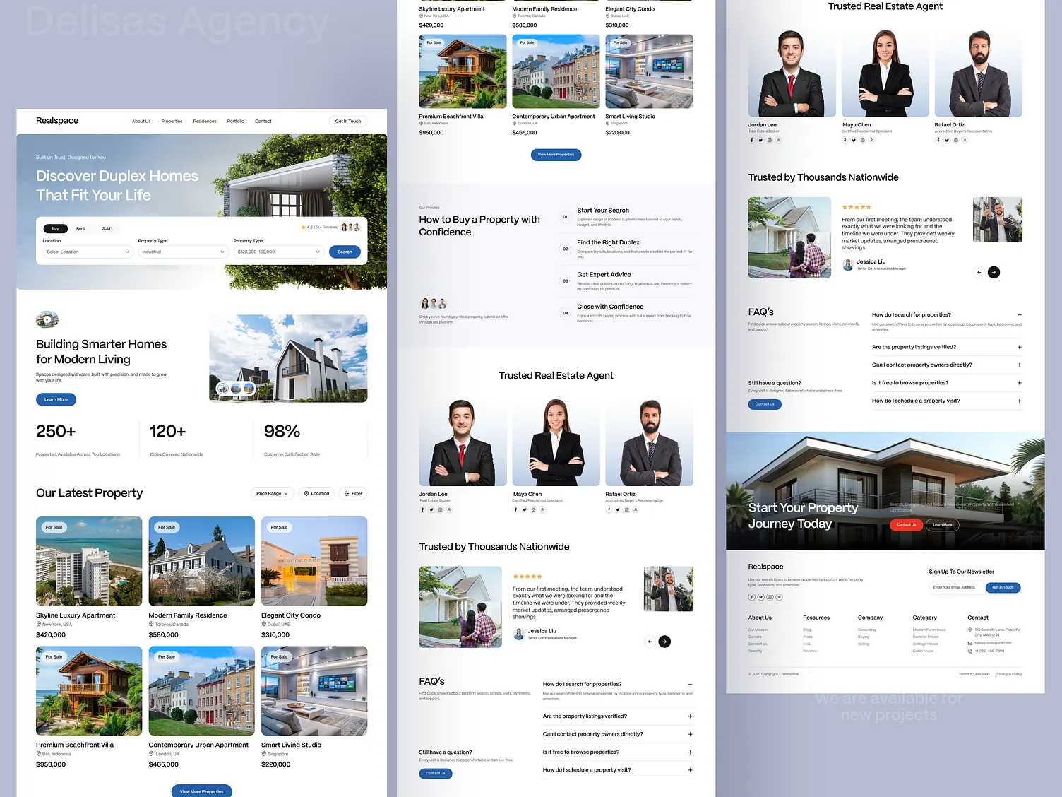 Real estate property listing directory website design by Webino Solutions