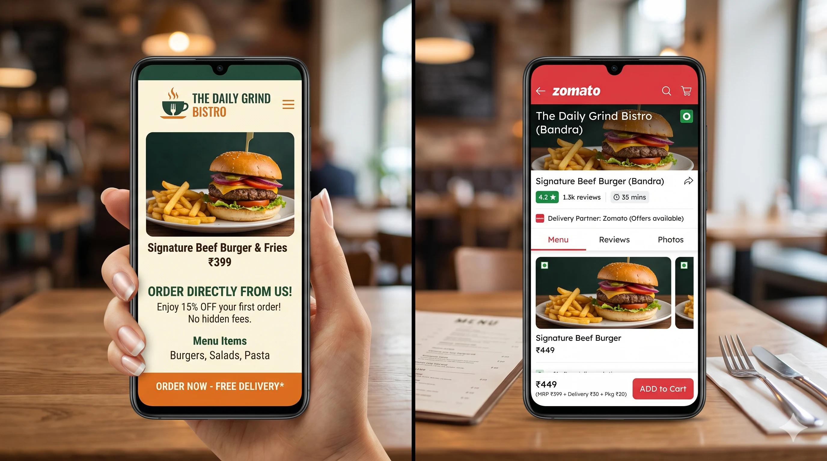 Restaurant Website vs Zomato & Swiggy: Do You Still Need Your Own Website?